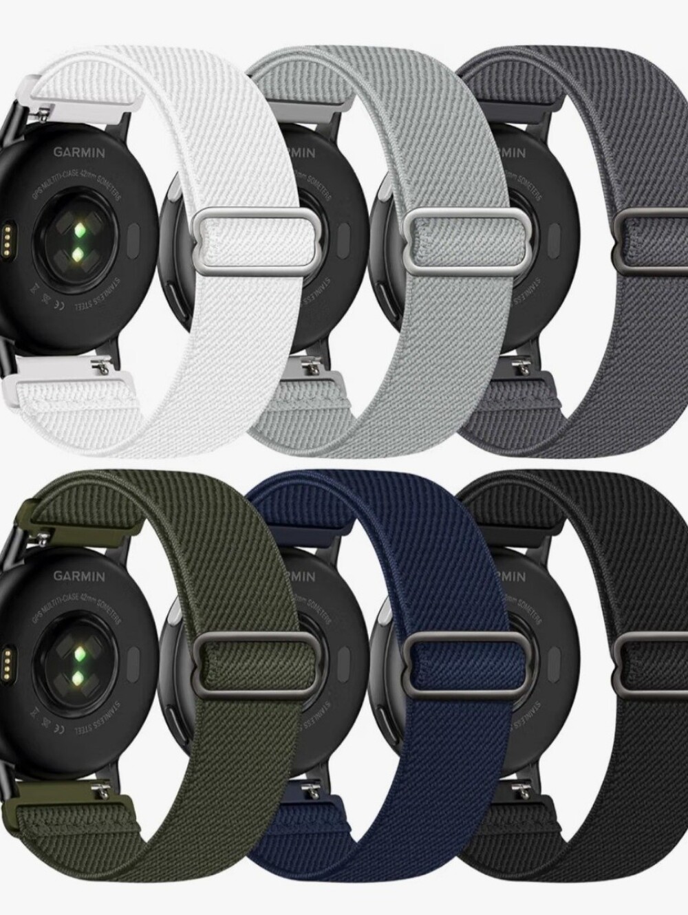 6 Pack Stretchy Watch Bands Compatible With Garmin
